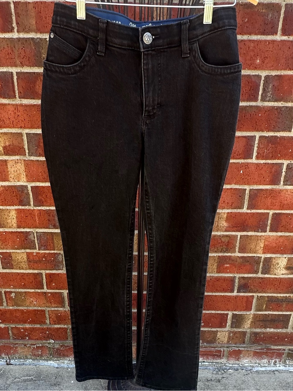 Wrangler Willow Jeans Black Denim Ultimate Riding Jean Straight Leg Boot Mid